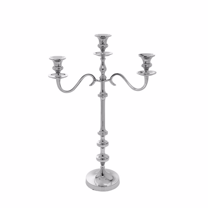 Iliadis - ΣΗΜΑΝΤΙΚΟ: Σε περίπτωση διαφοράς τιμής από το κατάστημα ισχύει παντα και μόνο η τιμή του καταστήματος Iliadis Κηροπήγιο Τριπλό Αλουμινίου Νίκελ 39x58cm 86755